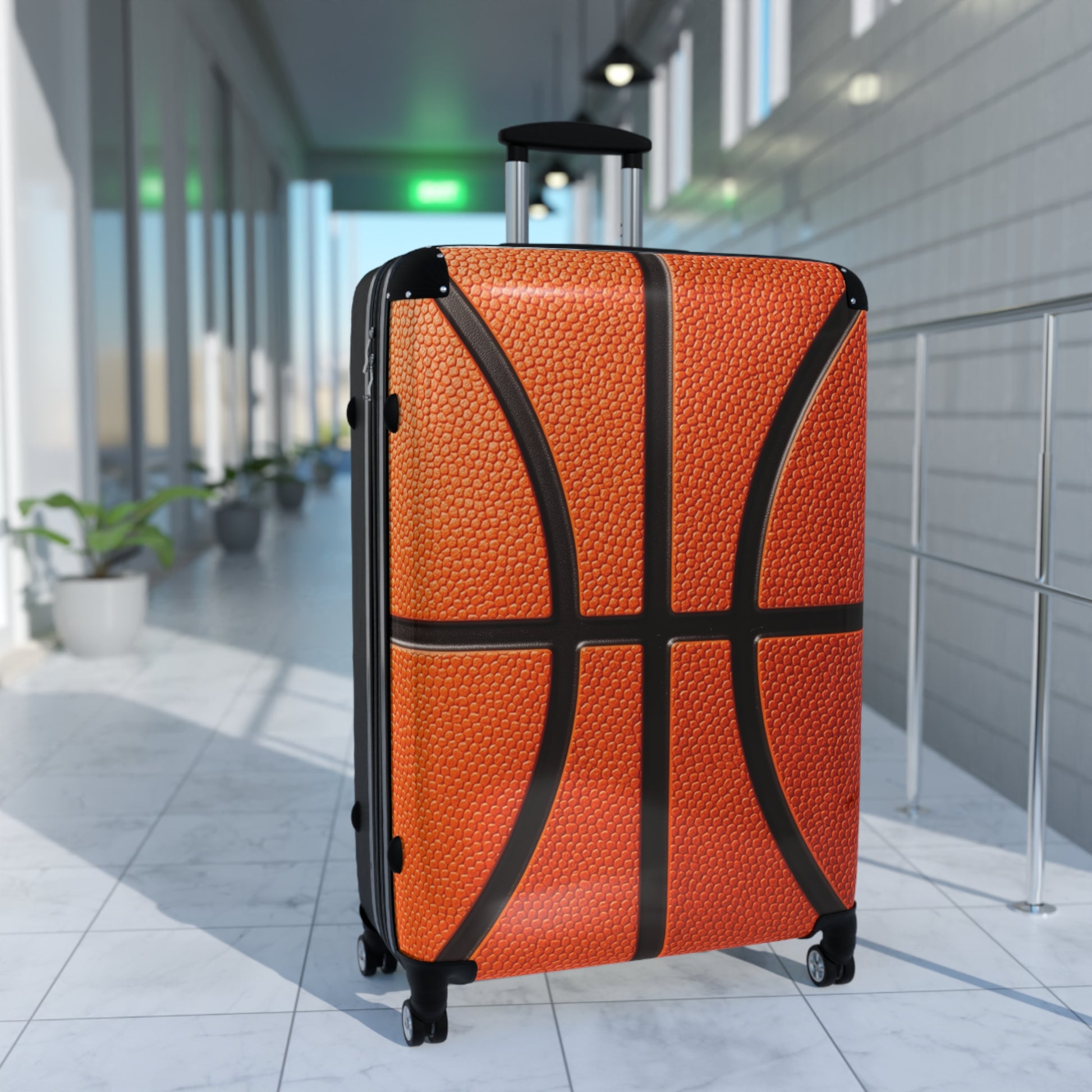 Basketball Suitcase Luggage, Athlete Carry On With 4 Wheels Cabin Travel Small Large Set Rolling Spinner Lock Men Women Hard Shell Case - Starcove Fashion
