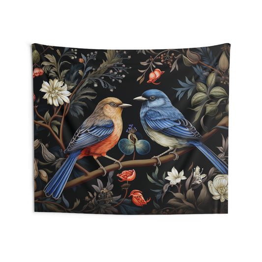 Birds Tapestry, Vintage Floral Nature Wall Art Hanging Cool Unique Landscape Aesthetic Large Small Decor Bedroom College Dorm Room Starcove Fashion
