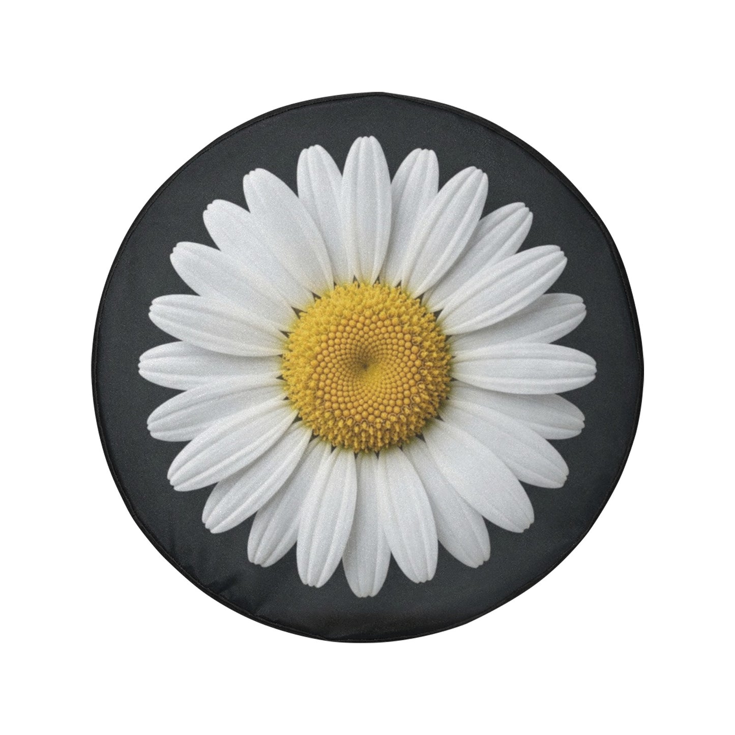 White Daisy Car Spare Tire Cover, Floral Flower Back Rear Extra Wheel Black Camera Hole Unique Women  RV Camper Auto Trailer Motorhome - Starcove Fashion