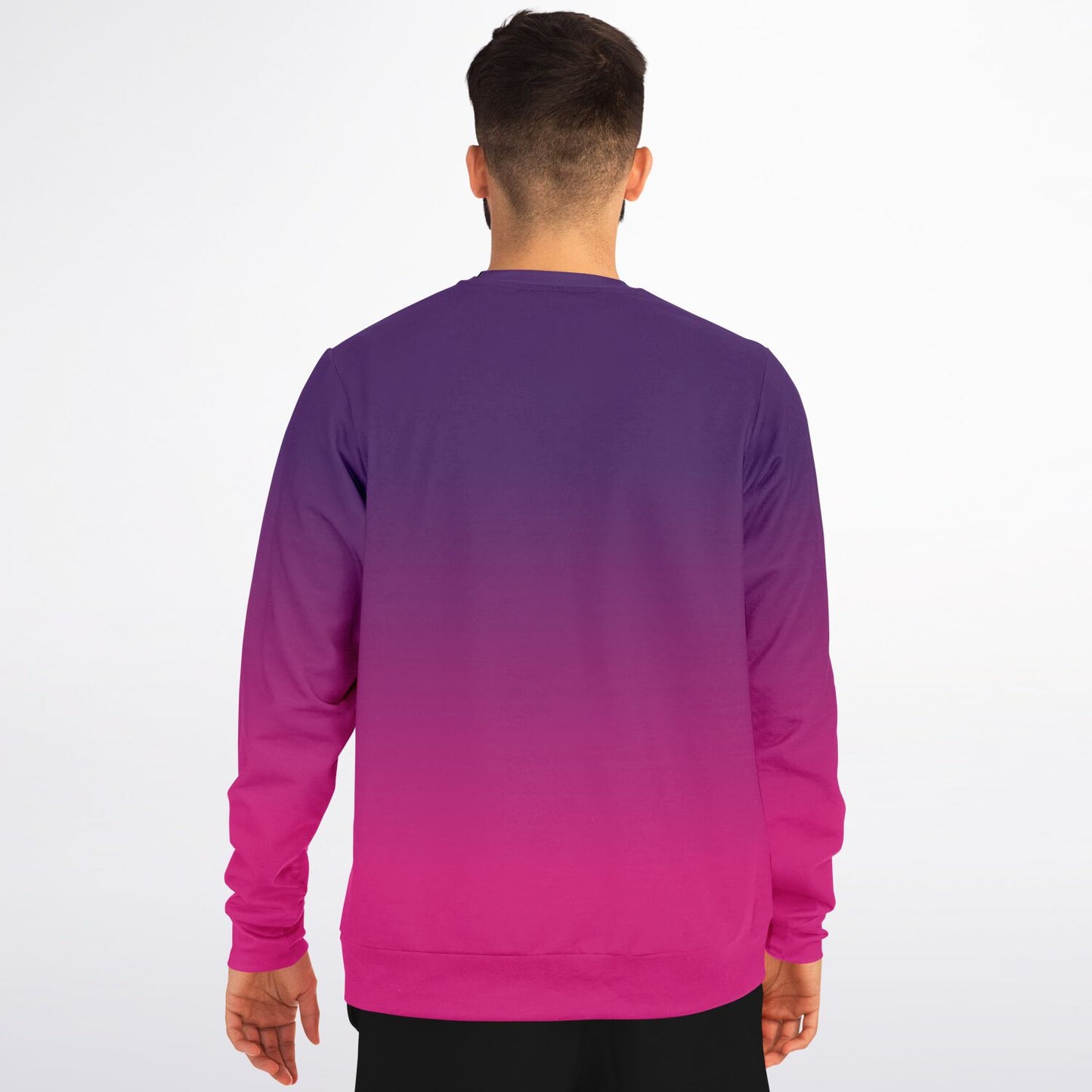 Pink Purple Ombre Sweatshirt, Gradient Tie Dye Crewneck Fleece Cotton Sweater Jumper Pullover Men Women Adult Aesthetic Designer Top