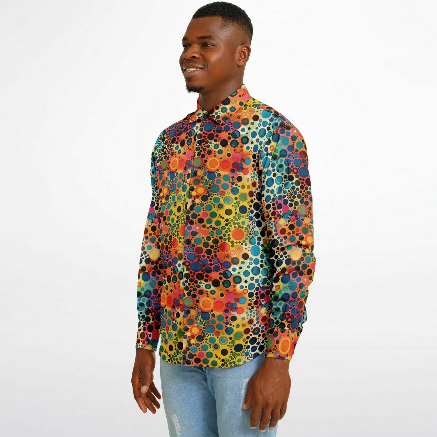 psychedelic dress shirts Psychedelic Vortex Button Down Shirt | Festival Button Down Shirts