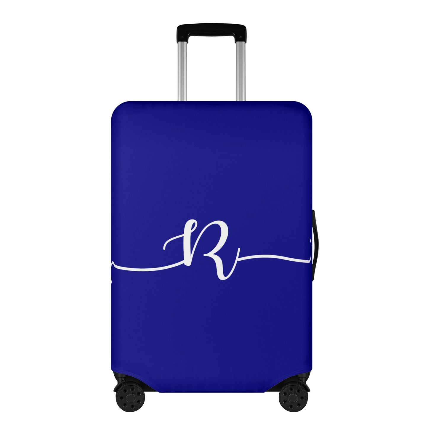 Custom Luggage Cover, Personalized Name Monogram Color Suitcase Protector Hard Carry On Bag Washable Wrap Large Small Travel Men Women
