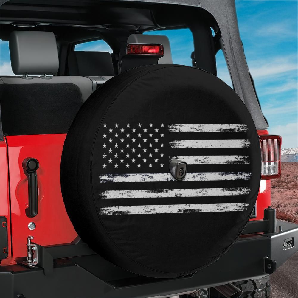 Daisy Flower Spare Tire Cover With Backup Camera Hole – Fits 17” Tires, RV/Jeep