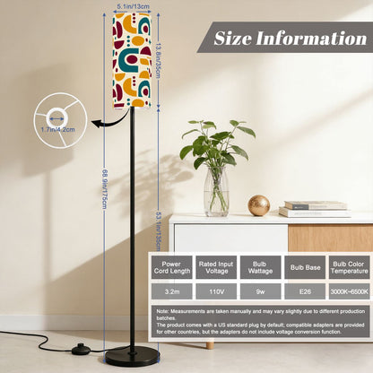 Mid Century Modern Floor Lamp (Made in USA), Modern Standing Light Lampshade Living Room Bedroom Tall Corner Dimmable Cool Unique Reading - Starcove Fashion