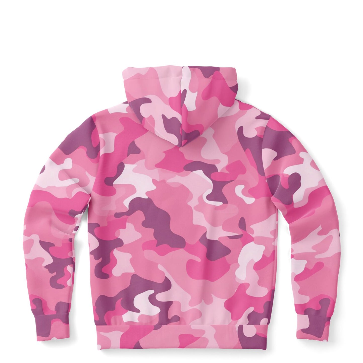 Pink Camo Zip Up Hoodie, Camouflage Full Zipper Pocket Men Women