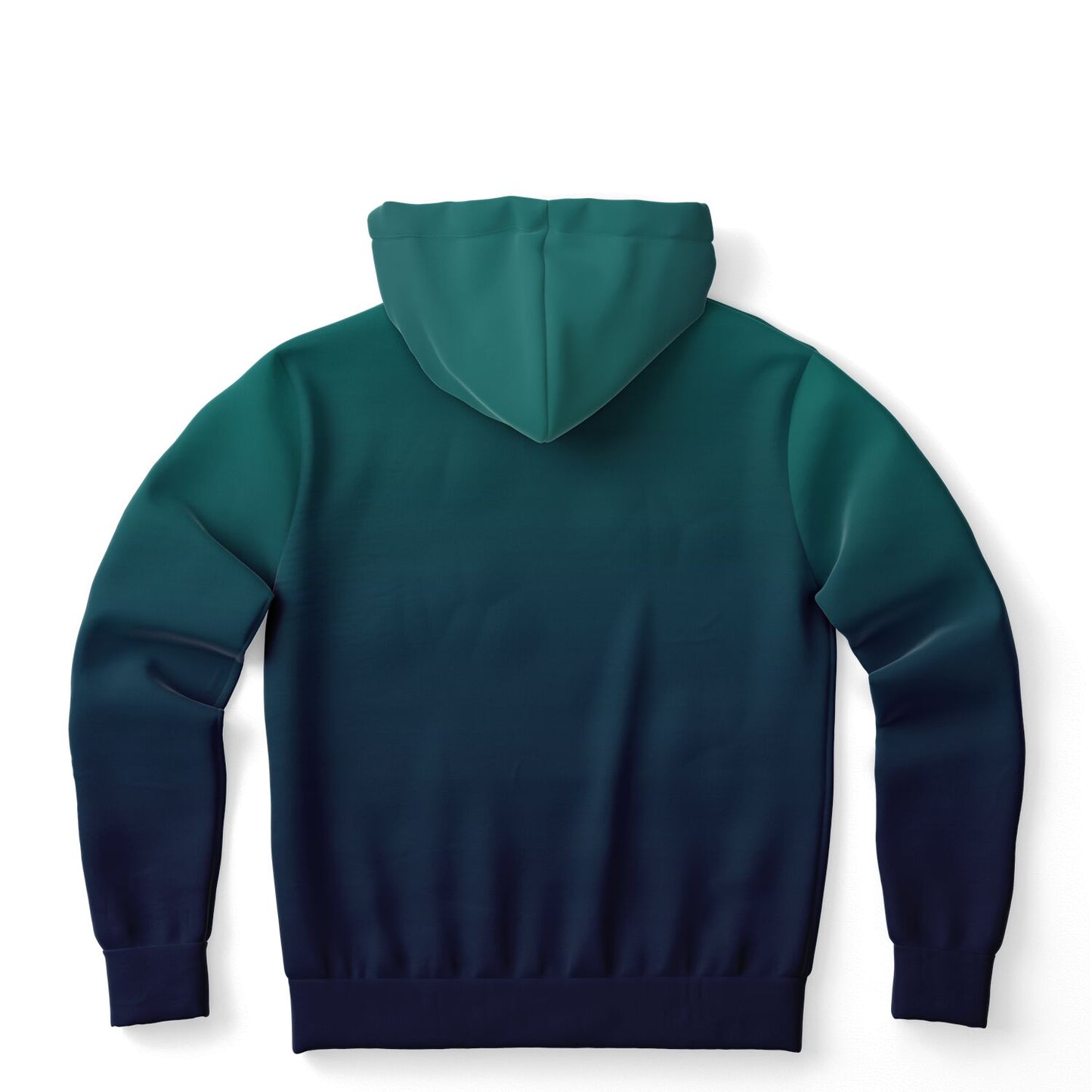 Forest Green Navy Blue Ombre Hoodie, Gradient Tie Dye Pullover Men Women Aesthetic Cotton Hooded Sweatshirt Pockets Designer Plus Size
