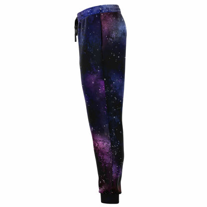 Galaxy Joggers Sweatpants with Pockets, Space Universe Stars Women Men Female Ladies Fleece Cotton Sweats Pants Loungewear Bottoms
