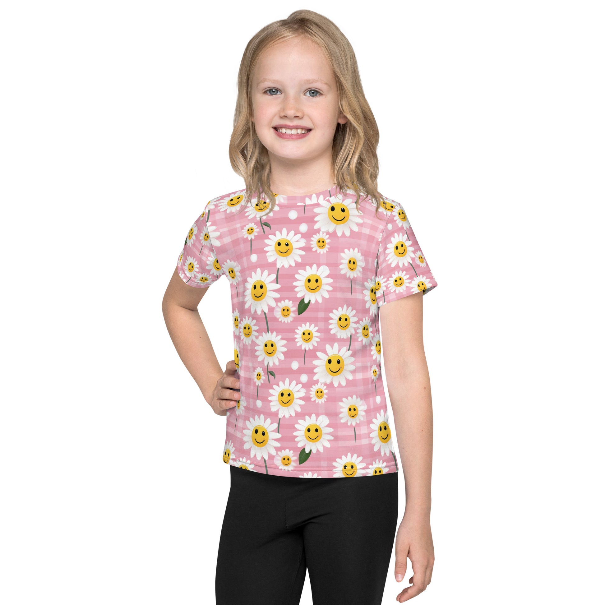 Happy Daisy Kids Tshirt (2T-7), Cute Face Pink Smiling Flowers Floral – Starcove  Fashion