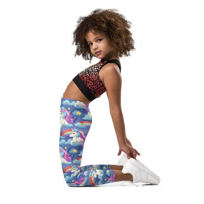 Unicorn Rainbow Kids Girls Leggings (2T-7), Kawaii Toddler Children Cute Printed Yoga Pants Graphic Fun Tights Gift Daughter  Starcove Fashion