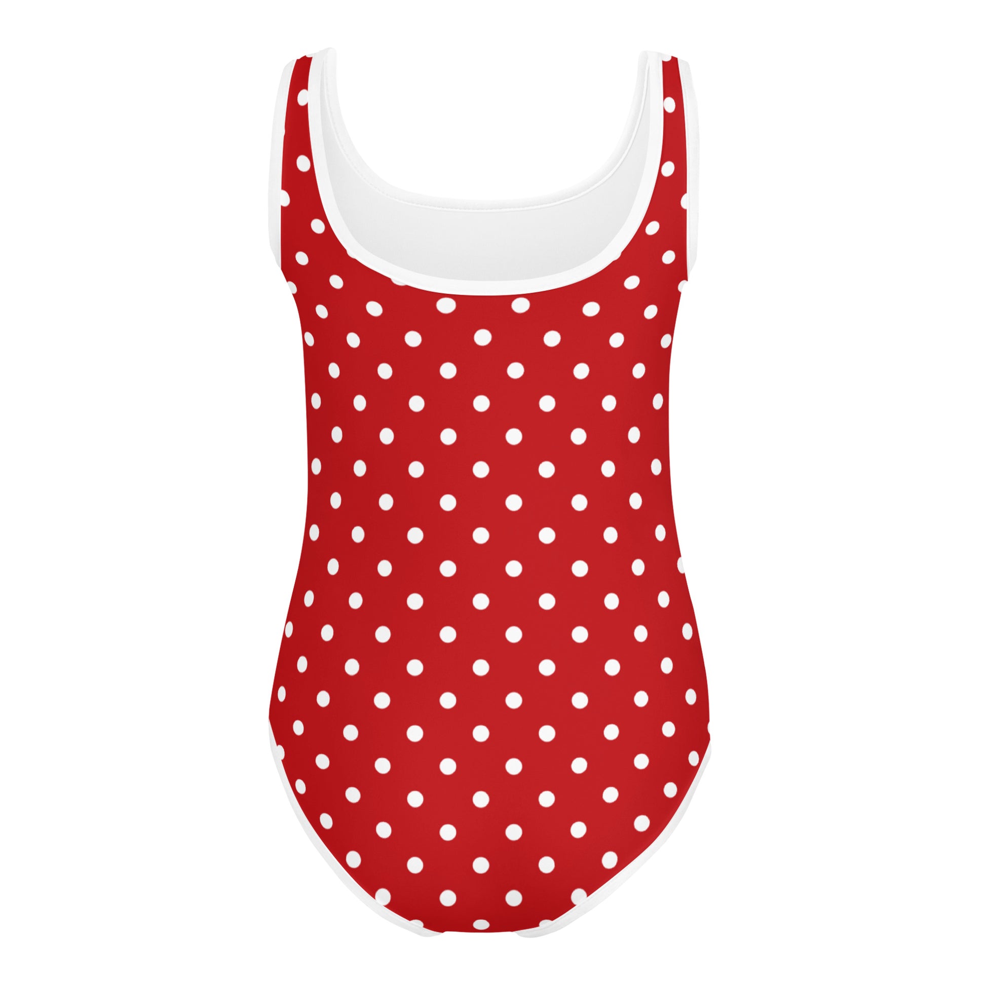 White Polka Dot Vintage Style Swim Dress Red White Polka Dots