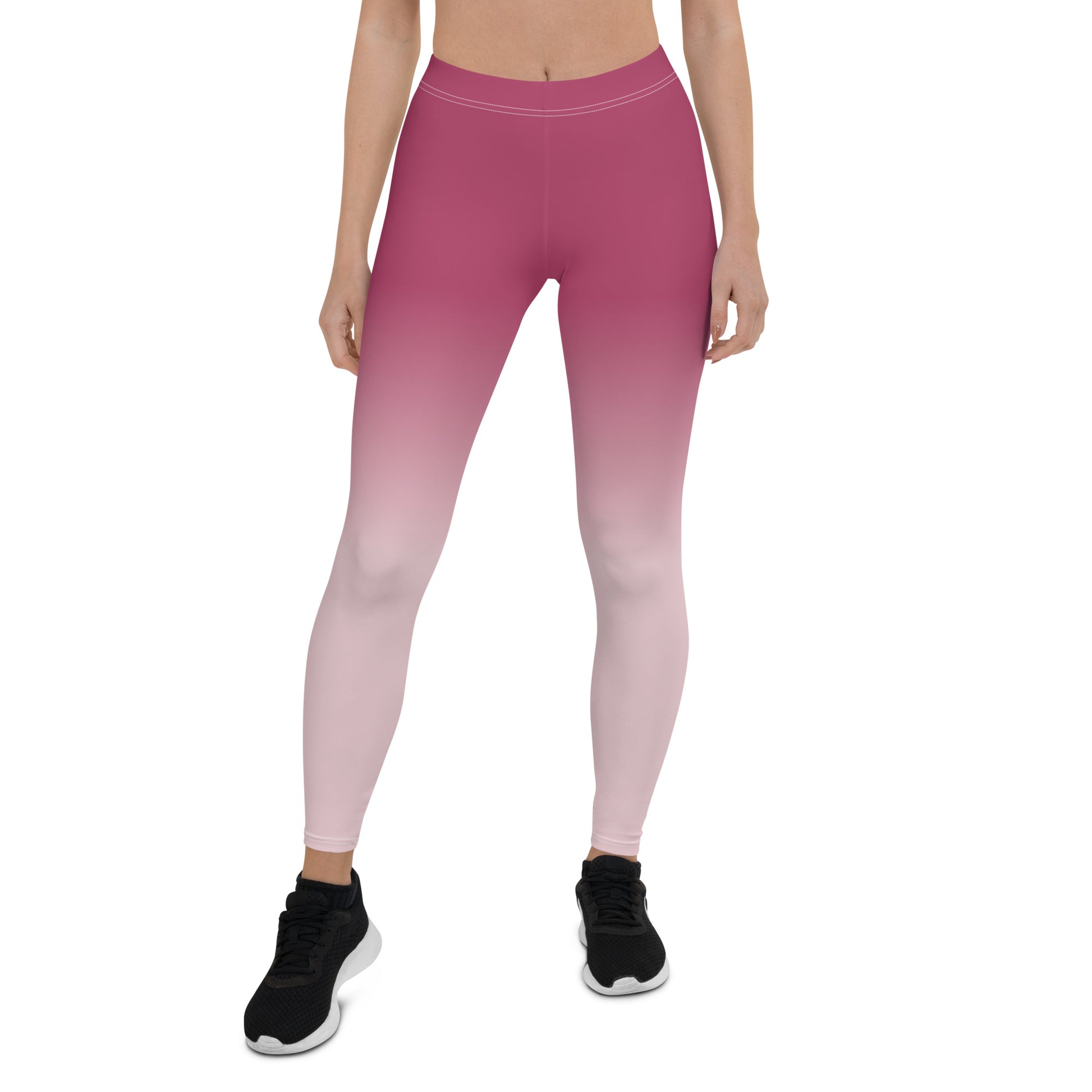 Pink Ombre Leggings Women, Purple Gradient Tie Dye Printed Yoga Pants Cute  Graphic Workout Running Gym Fun Designer Tights Gift
