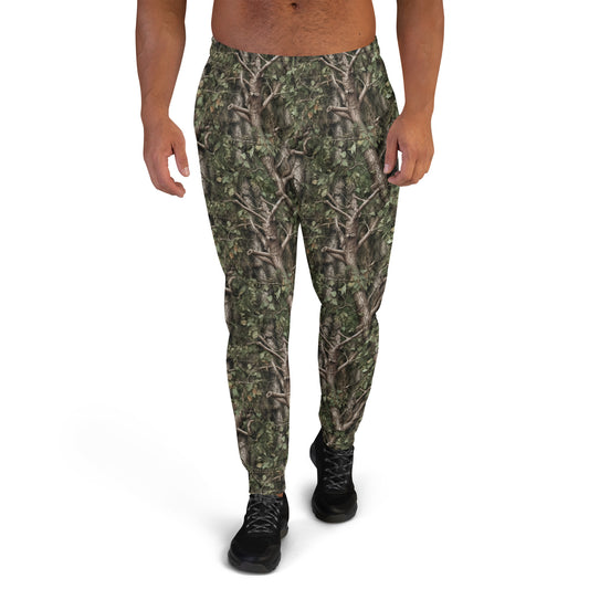 Hunting Camouflage Men Joggers Sweatpants with Pockets, Trees Camo Realistic Fleece  Fun Comfy Cotton Sweats Pants Starcove Fashion