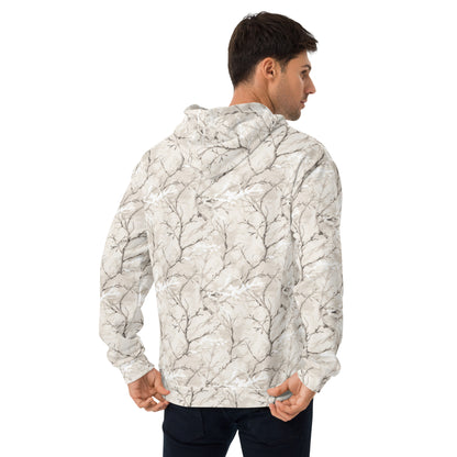White Camo Hoodie, Real Camouflage Off Cream Pullover Men Women Adult Aesthetic Graphic Cotton Hooded Sweatshirt with Pockets Starcove Fashion