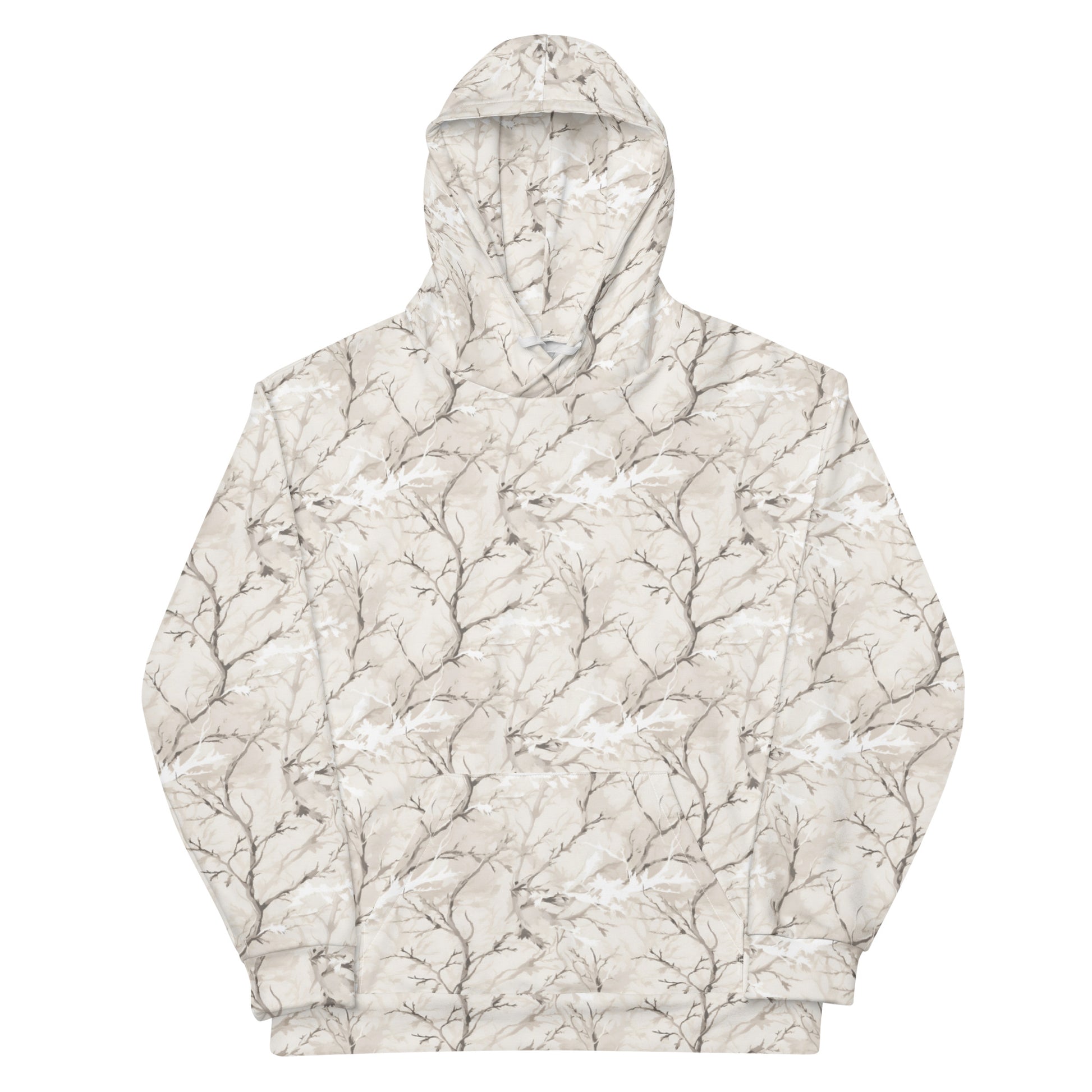 White Camo Hoodie, Real Camouflage Off Cream Pullover Men Women Adult  Aesthetic Graphic Cotton Hooded Sweatshirt with Pockets