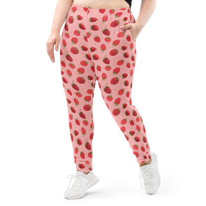 Strawberry Women Joggers Sweatpants with Pockets, Red Pink Fruit Fleece  Fun Comfy Cotton Sweats Girls Ladies Pants Loungewear Starcove Fashion
