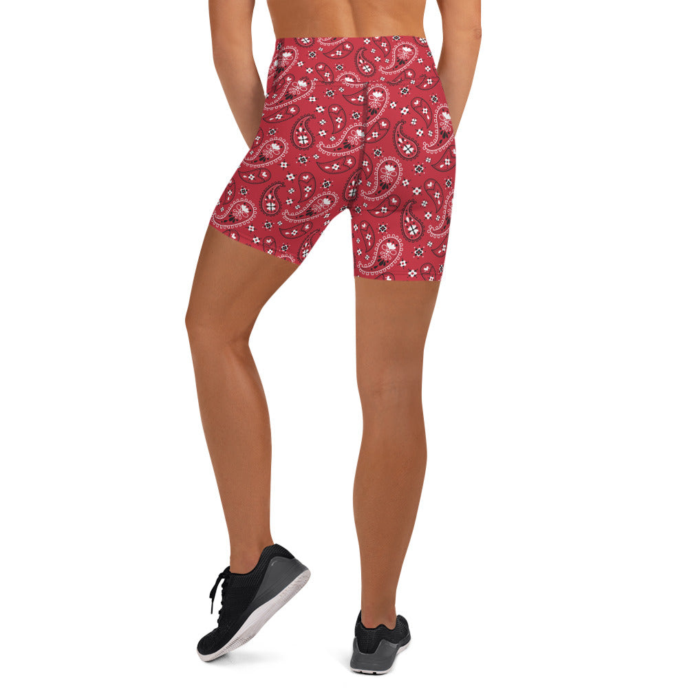High Waist Sexy Women Yoga Shorts Printed Sport Workout Shorts For