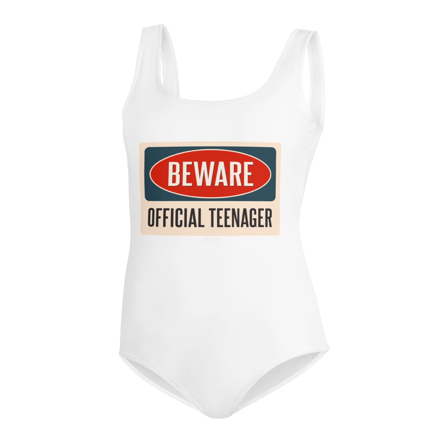 Official Teenager Youth Birthday Swimsuit, Beware 13 Years Old Teen Birthday Party One Piece Kids Bathing Suit Party Swimwear Gift Starcove Fashion