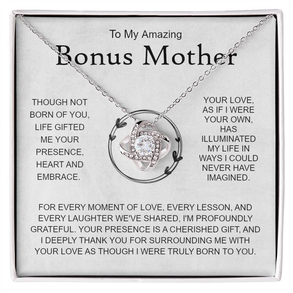 To My Bonus Mom Necklace, Mother's Day Stepmom Step Bride Wedding