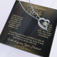 To My Beautiful Wife Necklace from Husband, Message Card Hubby Love Heart Pendant Gold Anniversary Jewelry Birthday Christmas Valentines Day Gift