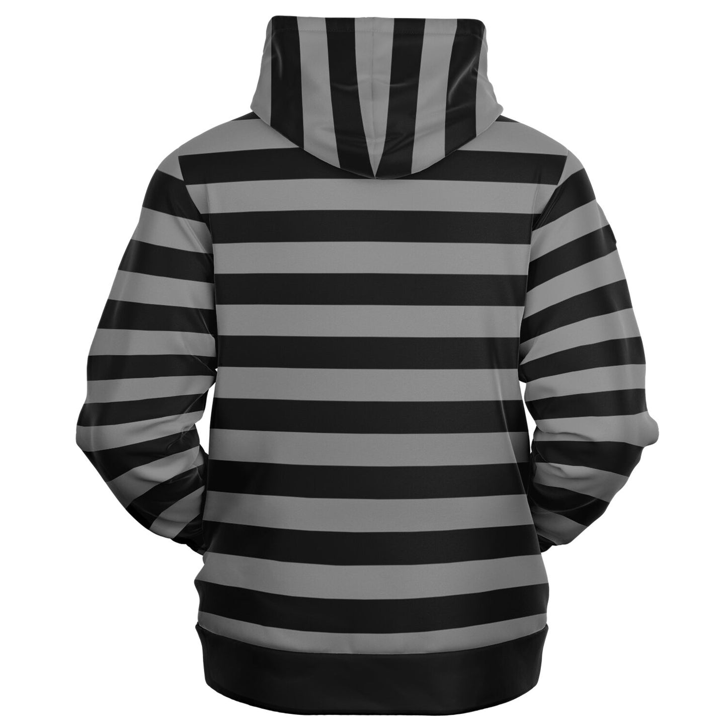 Black Grey Striped Zip Up Hoodie, Gray Stripes Full Zipper Pocket Men Women Unisex Adult Aesthetic Graphic Cotton Fleece Hooded Sweatshirt