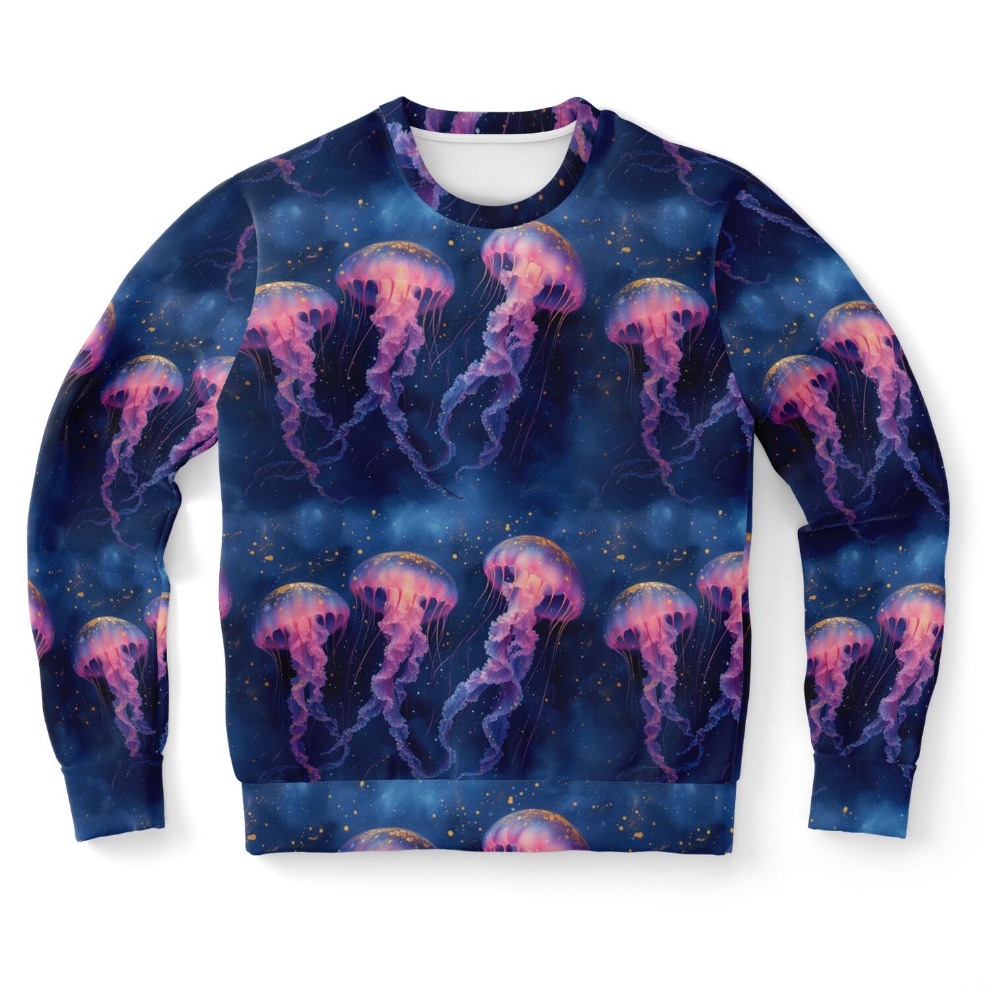 Jellyfish Sweatshirt, Ocean Sea Graphic Crewneck Fleece Cotton Sweater Jumper Pullover Men Women Adult Aesthetic Designer Top