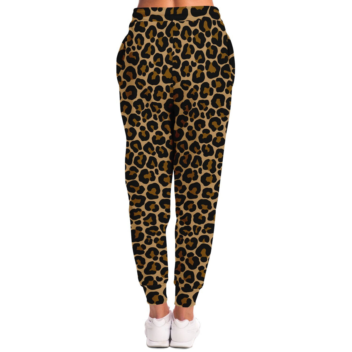 Leopard Joggers Sweatpants with Pockets, Animal Print Brown Cheetah Women Men Female Ladies Fleece Comfy Cotton Sweats Pants Bottoms