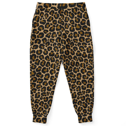 Leopard Joggers Sweatpants with Pockets, Animal Print Brown Cheetah Women Men Female Ladies Fleece Comfy Cotton Sweats Pants Bottoms