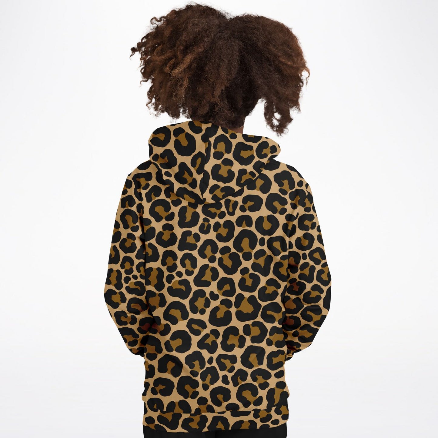Leopard Kids Pullover Hoodie, Animal Cheetah Brown Print Girls Boy Toddler Youth Children Fleece Cozy Cotton Hooded Sweatshirt Pockets