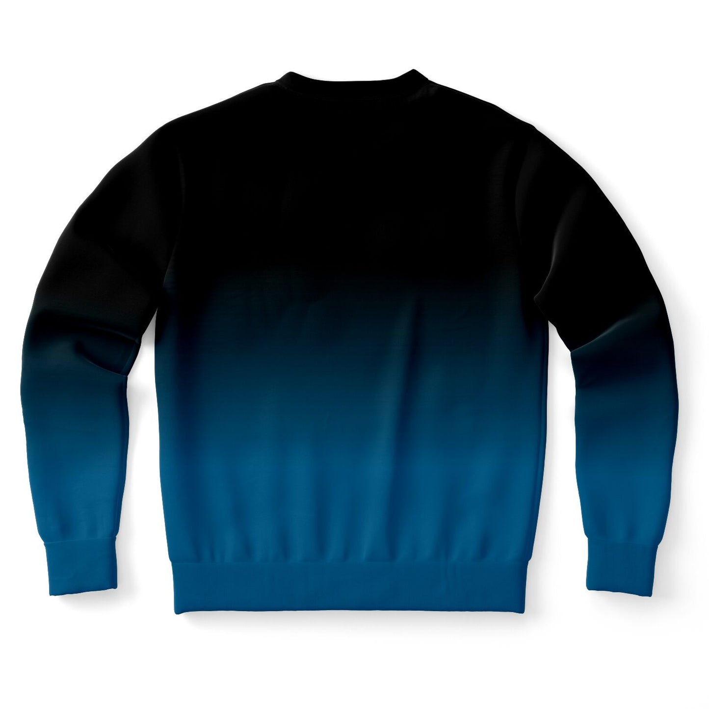 Black Blue Ombre Sweatshirt Cotton, Tie Dye Gradient Crewneck Fleece Sweater Jumper Pullover Men Women Adult Aesthetic Designer Top