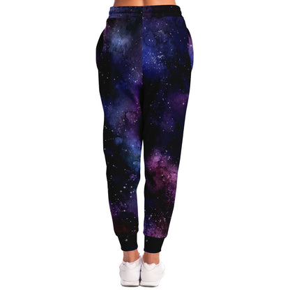 Galaxy Joggers Sweatpants with Pockets, Space Universe Stars Women Men Female Ladies Fleece Cotton Sweats Pants Loungewear Bottoms