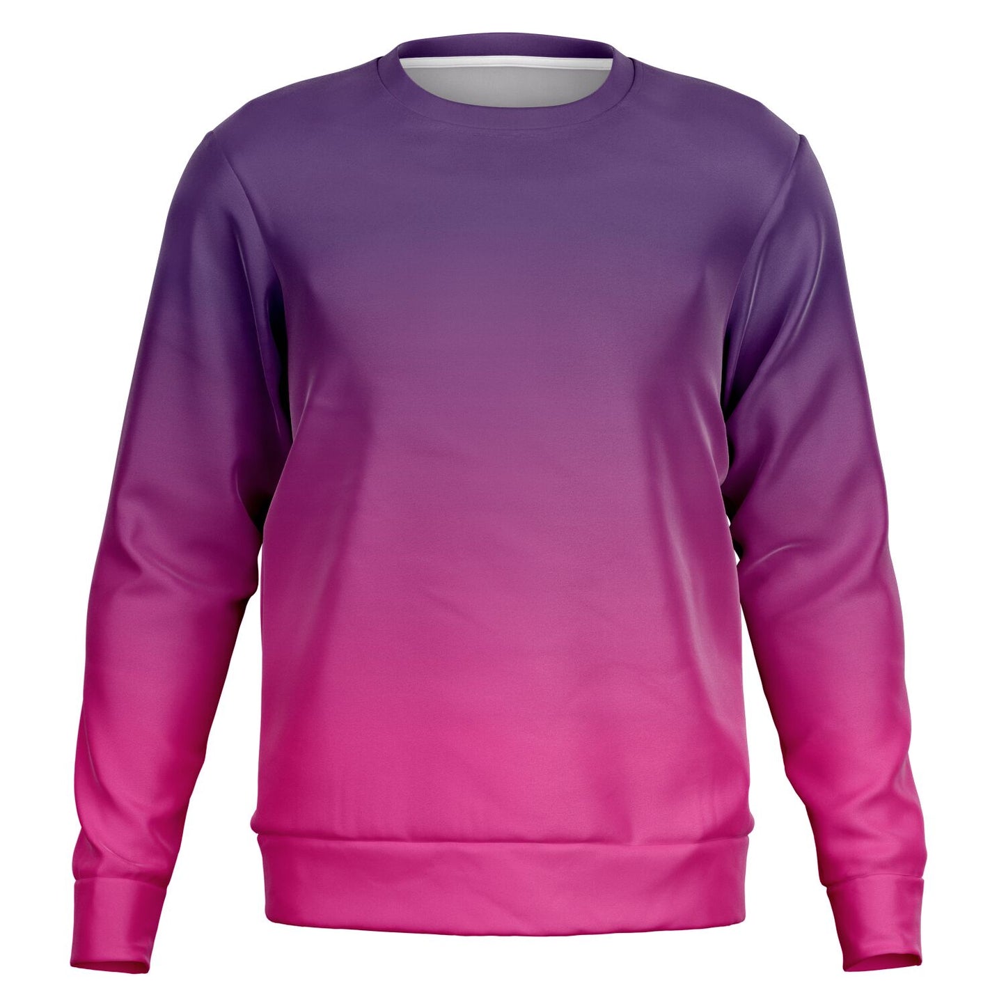 Pink Purple Ombre Sweatshirt, Gradient Tie Dye Crewneck Fleece Cotton Sweater Jumper Pullover Men Women Adult Aesthetic Designer Top