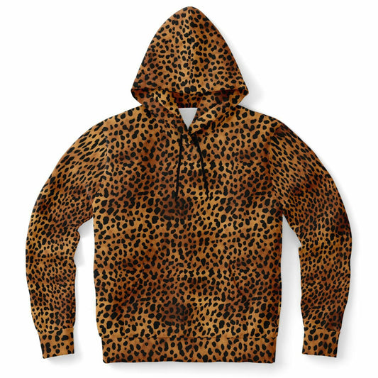 Leopard Print Hoodie, Animal Cheetah Pattern Pullover Men Women Adult Aesthetic Graphic Cotton Hooded Sweatshirt with Pockets Starcove Fashion