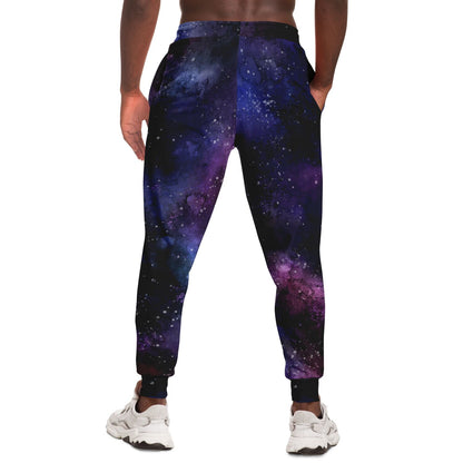 Galaxy Joggers Sweatpants with Pockets, Space Universe Stars Women Men Female Ladies Fleece Cotton Sweats Pants Loungewear Bottoms