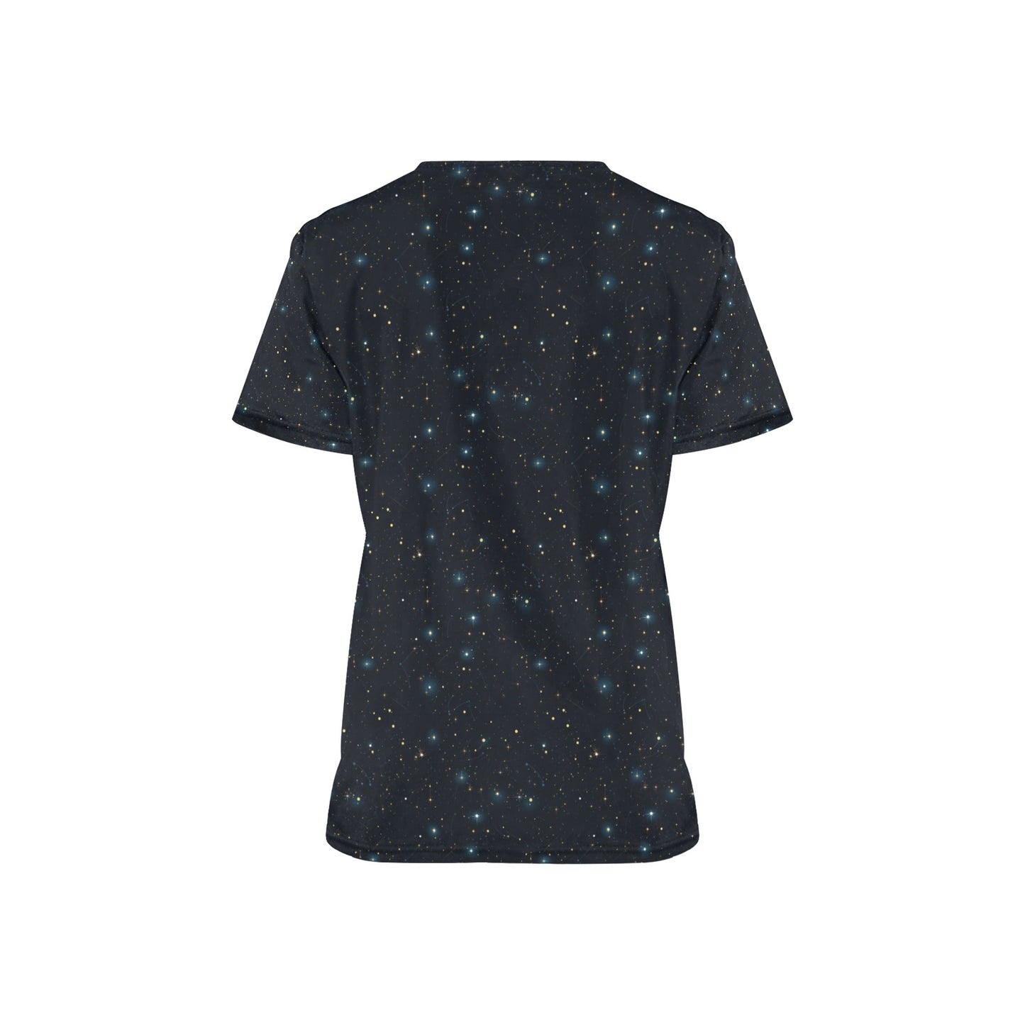 Constellation Medical Scrubs Top Women, Stars Space Galaxy Ladies Female Plus Size Nursing Nurse Vet Veterinary Assistant Uniform Pockets - Starcove Fashion