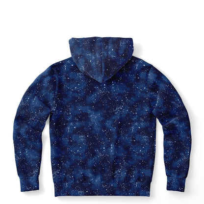 Blue Galaxy Hoodie, Navy Space Stars Pullover Men Women Adult Aesthetic Graphic Cotton Hooded Sweatshirt with Pockets Designer Plus Size - Starcove Fashion