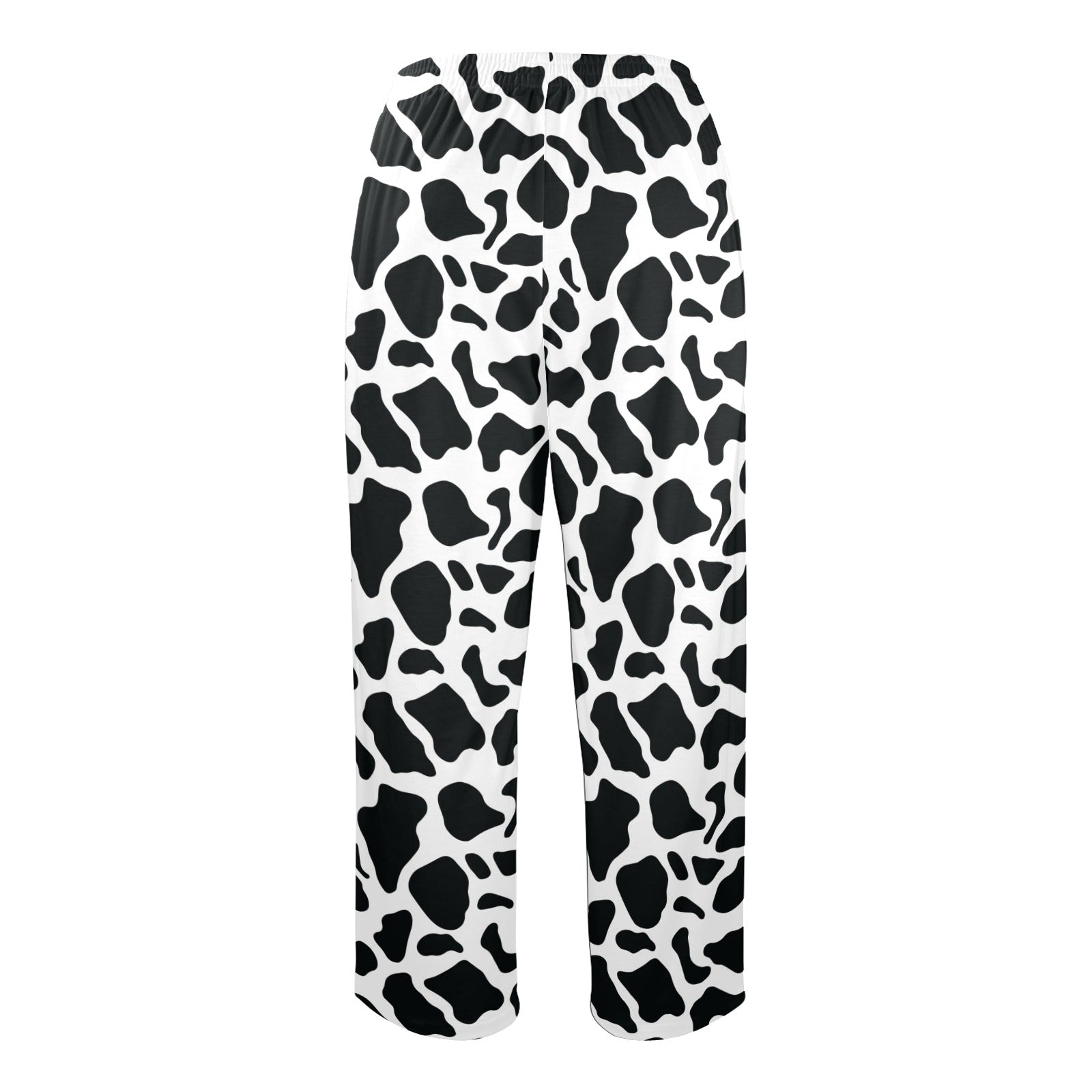 まとめ買いでお得 Pants, Pajamas Men Print Cow Black PJ Satin Animal White Clothing