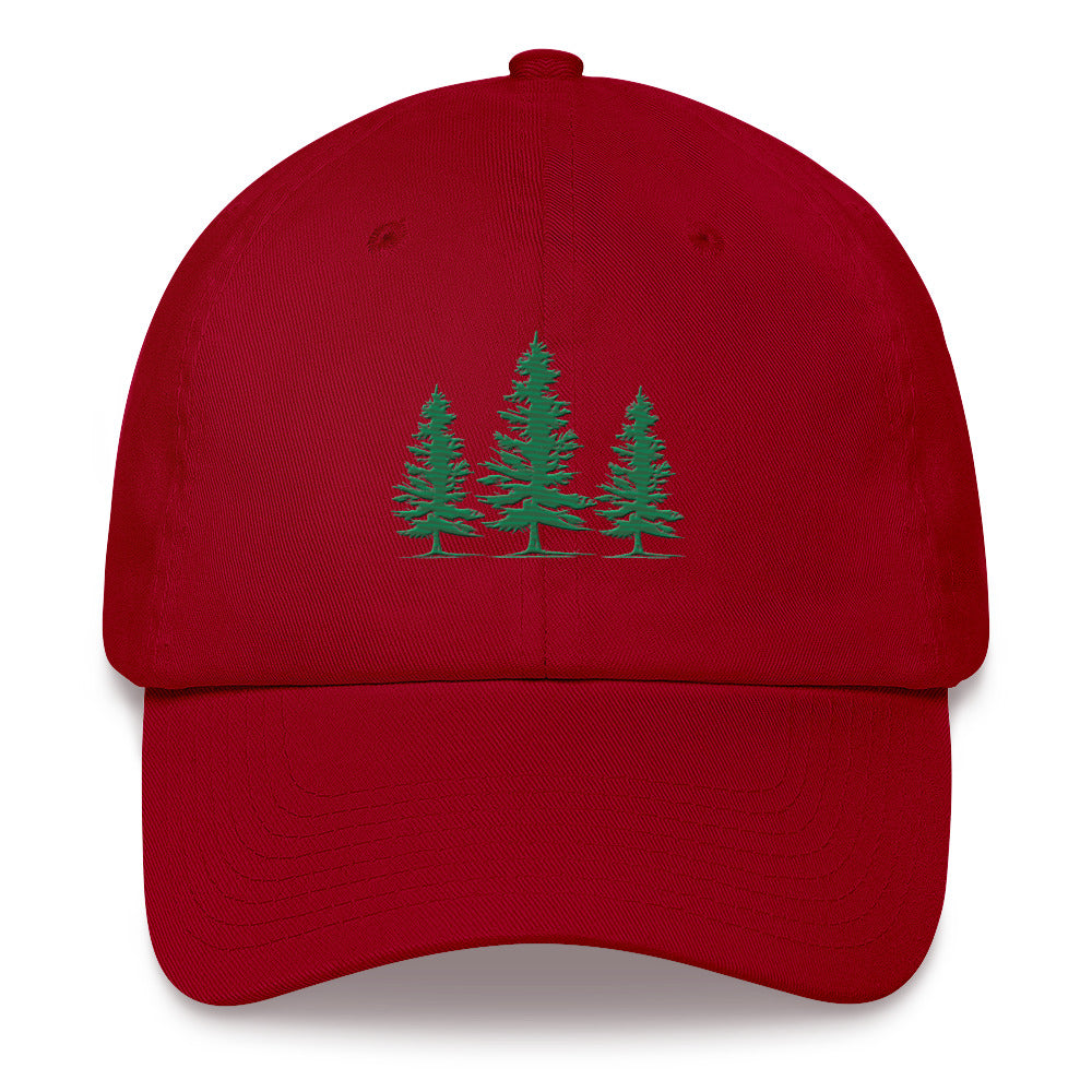 Pine Trees Baseball Dad Hat Cap, Forest Hiking Nature Mom Trucker Men Women Embroidery Embroidered Hat Designer Gift Starcove Fashion