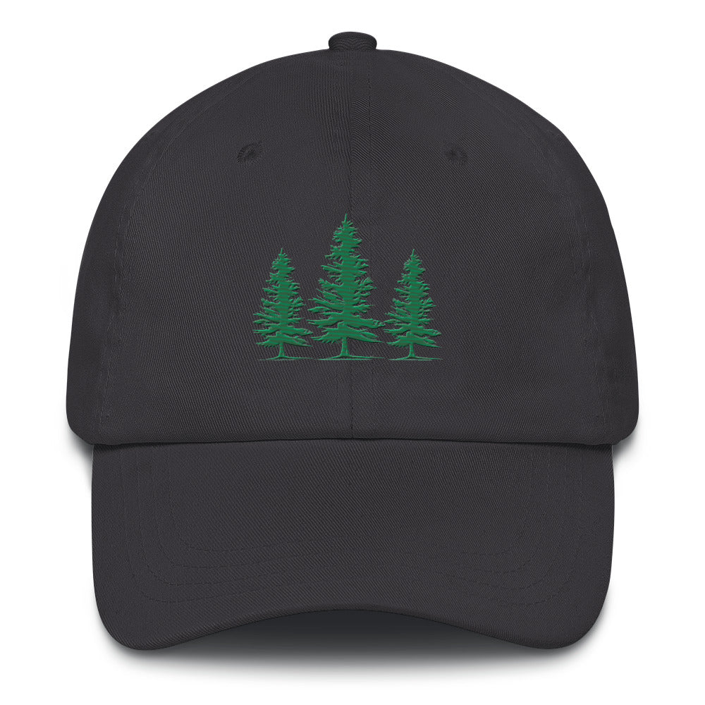 Pine Trees Baseball Dad Hat Cap, Forest Hiking Nature Mom Trucker Men Women Embroidery Embroidered Hat Designer Gift Starcove Fashion