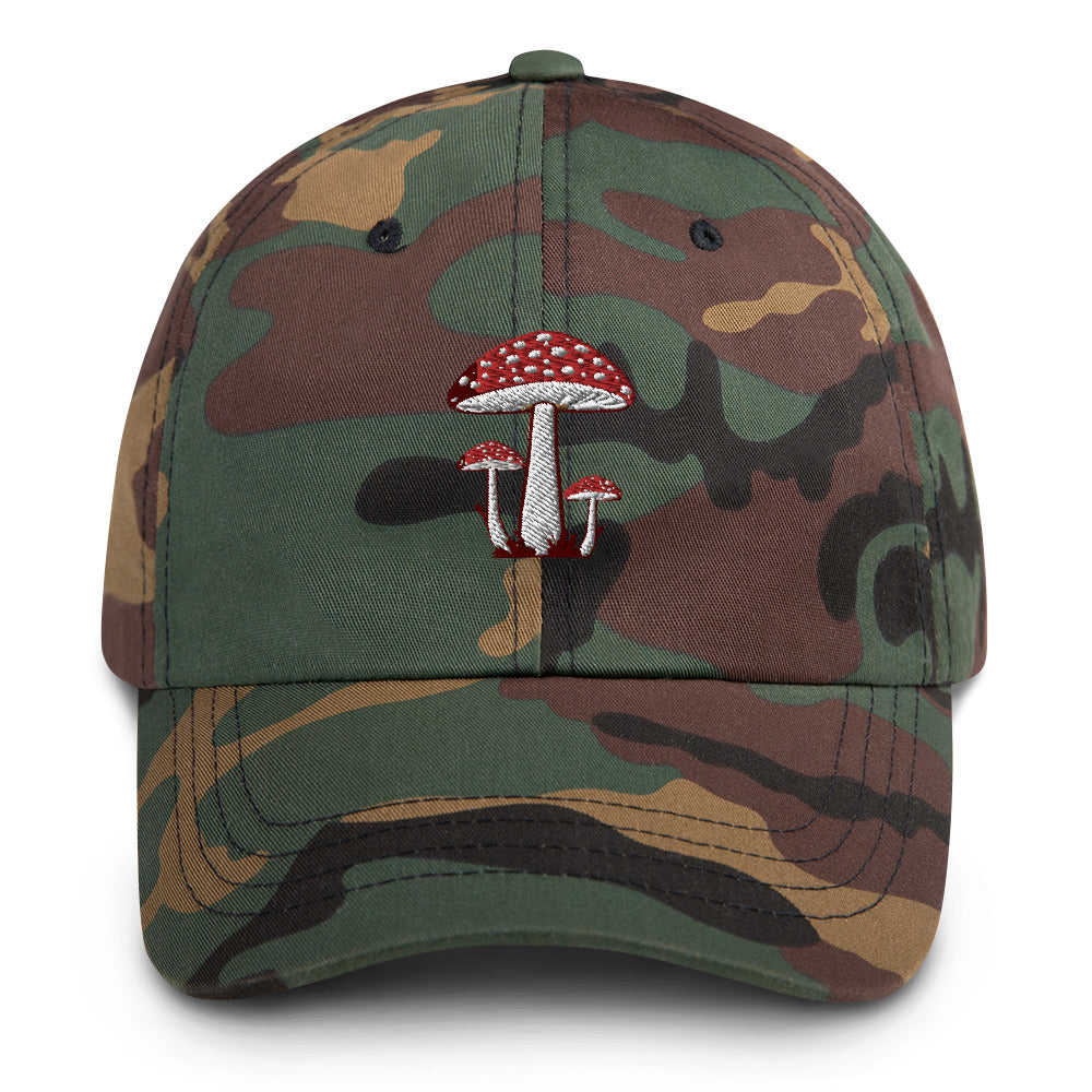 Red Mushroom Baseball Dad Hat Cap, Nature Mom Trucker Men Women Embroidery Embroidered Hat Designer Gift Starcove Fashion