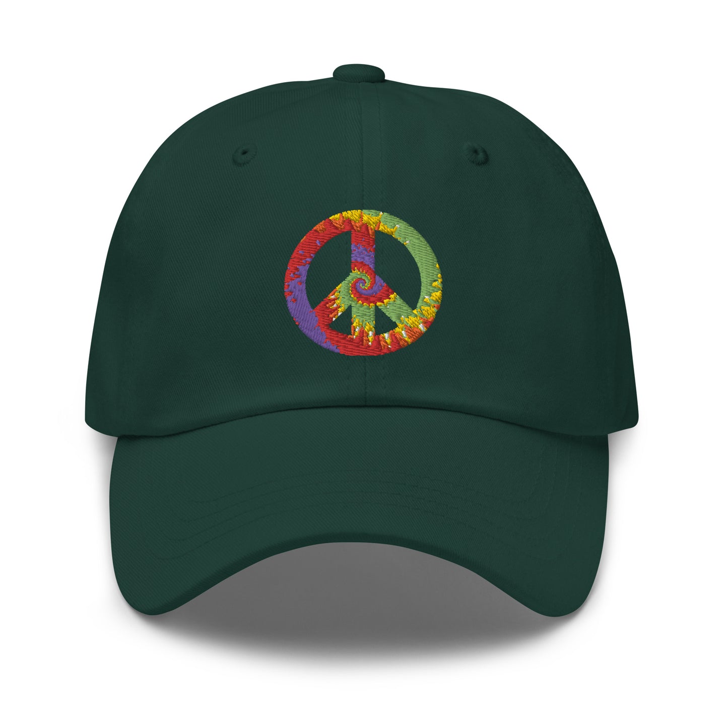 Peace Symbol Baseball Dad Hat Cap, Tie Dye Mom Trucker Men Women Adult Embroidery Embroidered Designer Ladies Gift