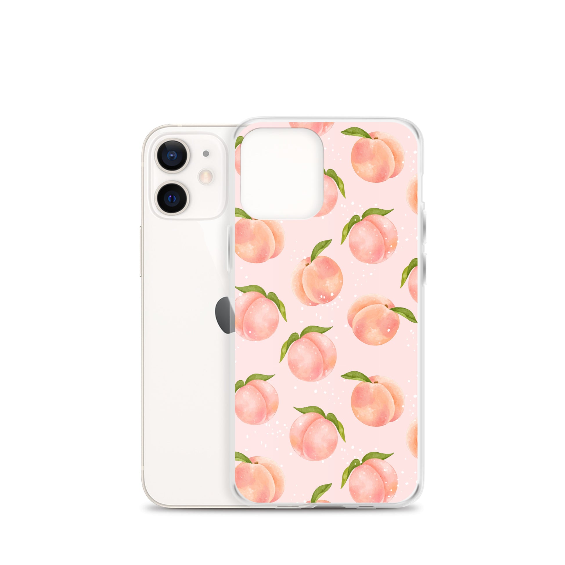 Peach iPhone 14 Pro Max Case, Fruit Print Cute Gift Aesthetic