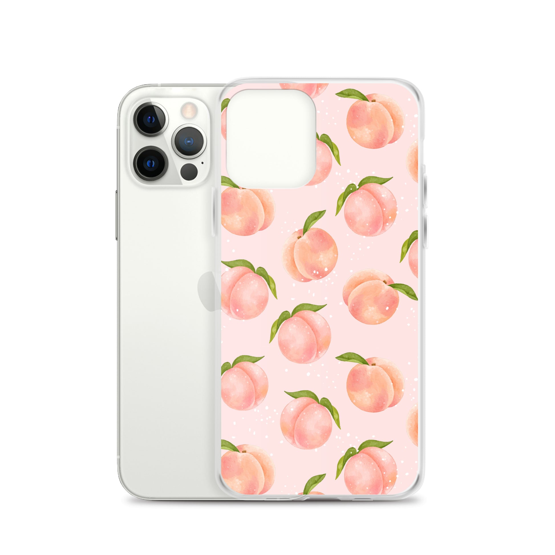 Peach iPhone 14 Pro Max Case, Fruit Print Cute Gift Aesthetic iPhone 13 12 11 Mini SE 2020 XS Max XR X 8 7 Plus Cell Phone Cover Starcove Fashion