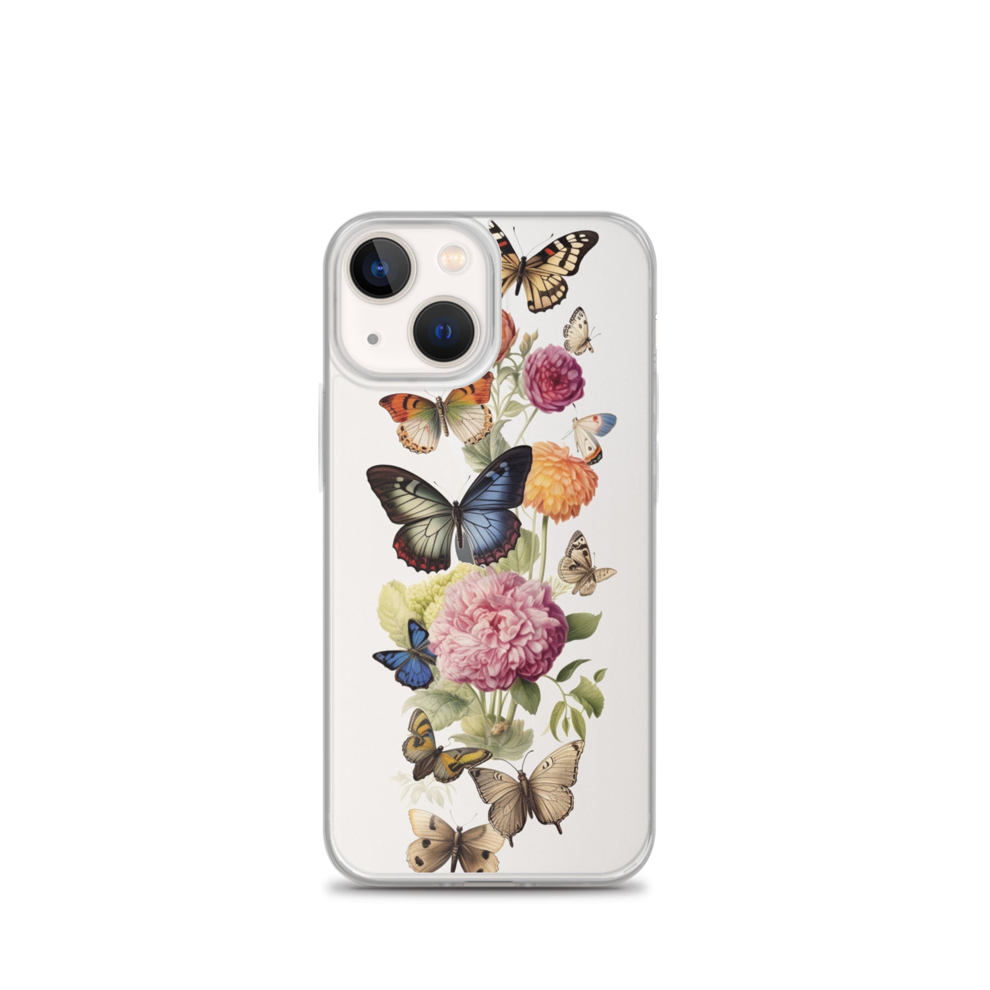 Vintage Butterfly Floral Clear iPhone® 14 Pro Max Case, Flowers