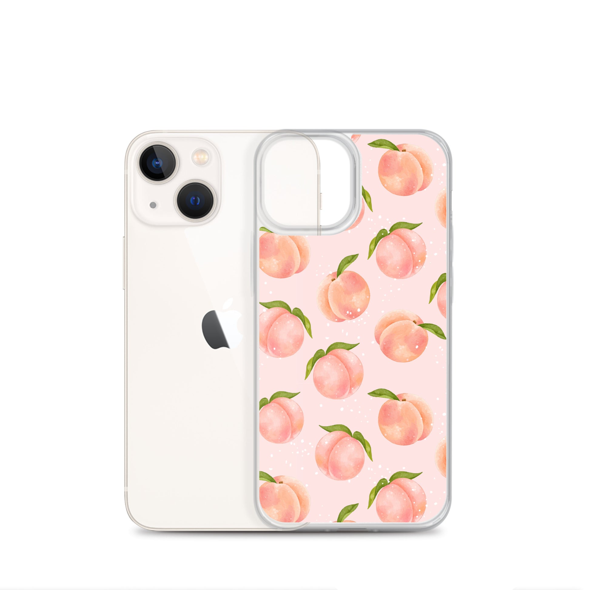 Peach iPhone 17 16 15 14 Pro Max Case, Orange Pink Fruit Print Cute Ae Starcove Fashion Peach iPhone 17 16 15 14 Pro Max Case, Orange Pink Fruit Print Cute Ae Starcove Fashion