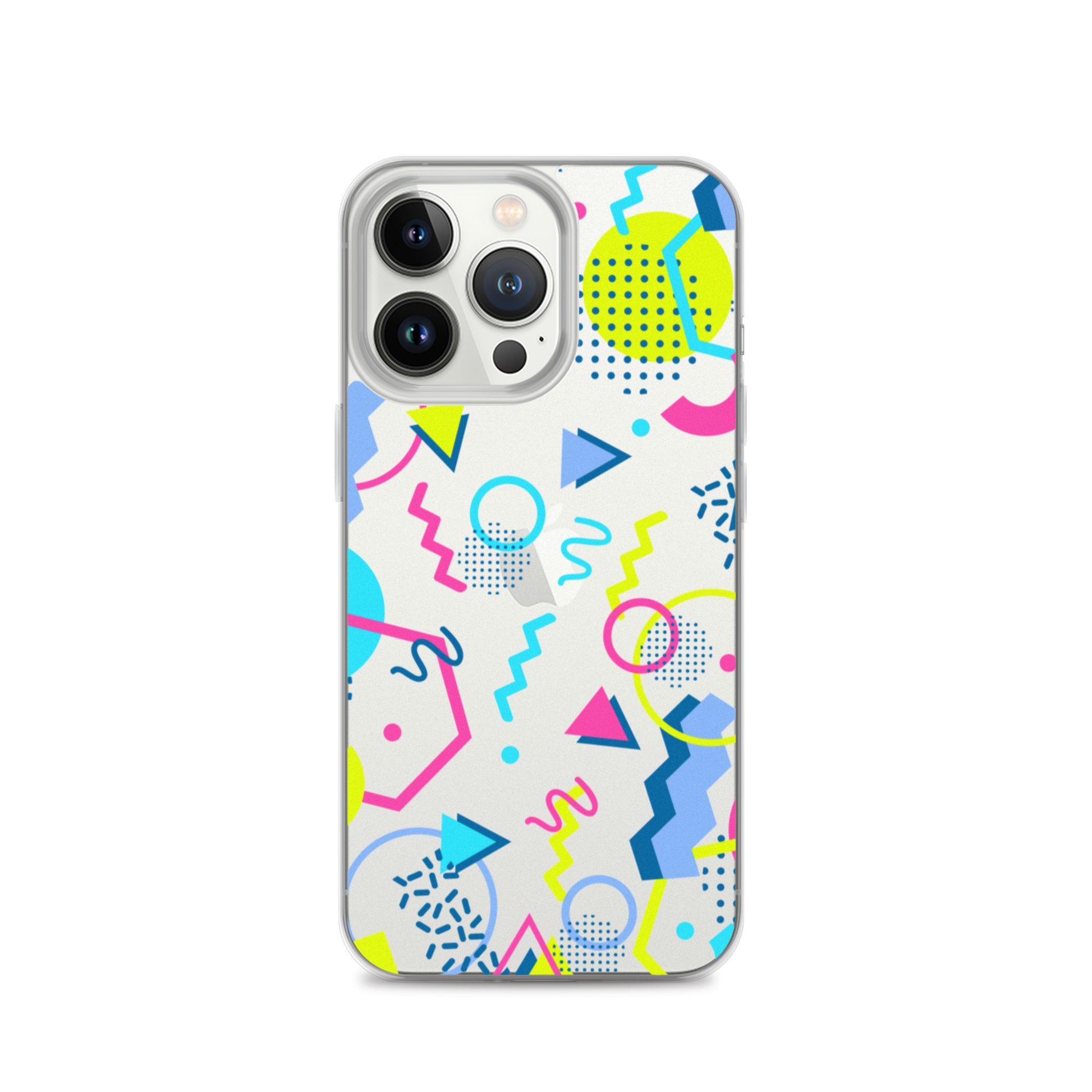 80s Geometric Colorful iPhone 14 13 12 Pro Max Clear Case, Pop Print C –  Starcove Fashion