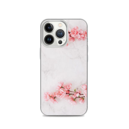 Cherry Blossom iPhone 14 13 12 Pro Max Case Pink, White Marble Flower iPhone Rose Cute Case Gift iPhone 11 Mini SE 2020 XS XR X 7 Plus 8 Starcove Fashion