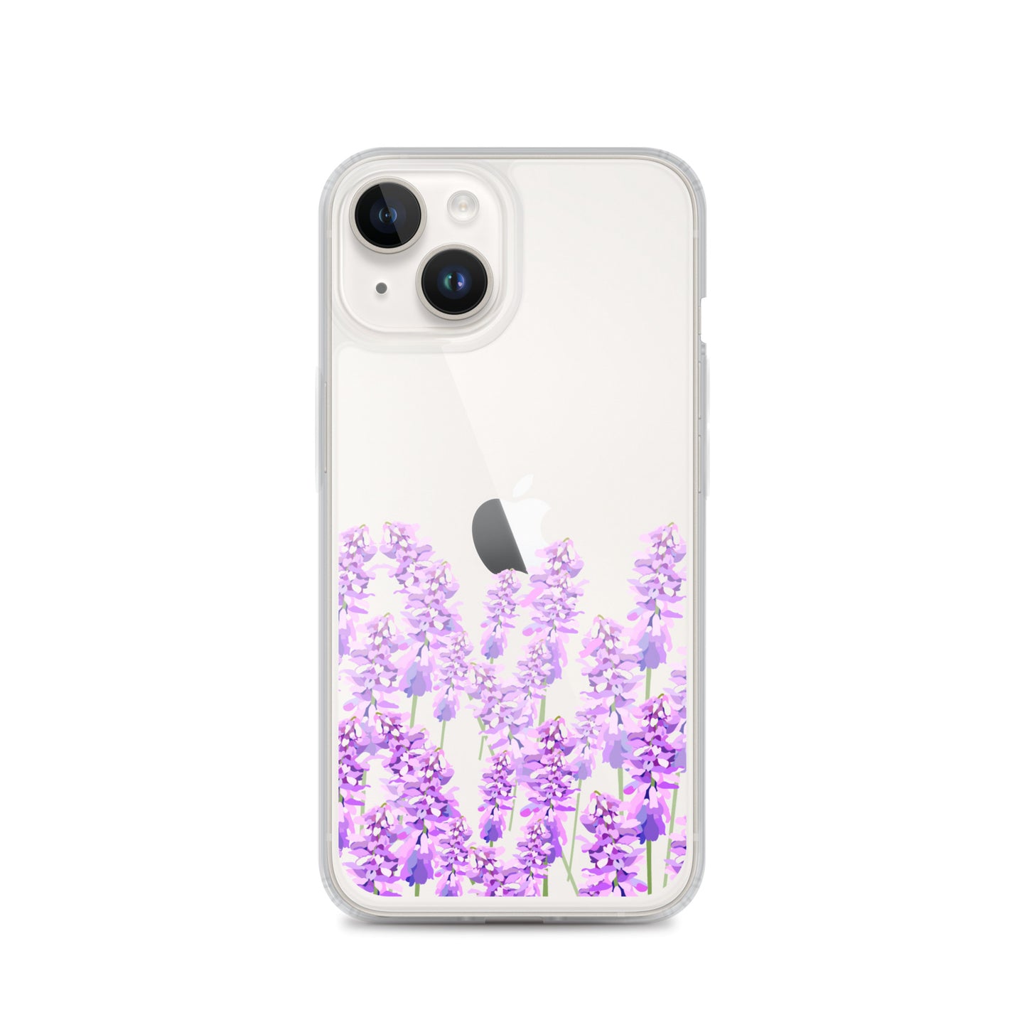 Purple Lavender iPhone 14 13 12 Case, Flowers Floral Clear Transparent Print Cute Aesthetic iPhone 11 Mini SE XS Max XR X 7 8 Cell Phone Starcove Fashion