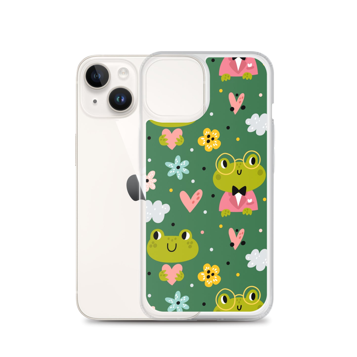 Frog Phone Case, iPhone 15 14 13 Pro Max Print Cute Kawaii Green Aesthetic iPhone 12 11 Mini SE XS Max XR X 8 7 Plus Cell Cover