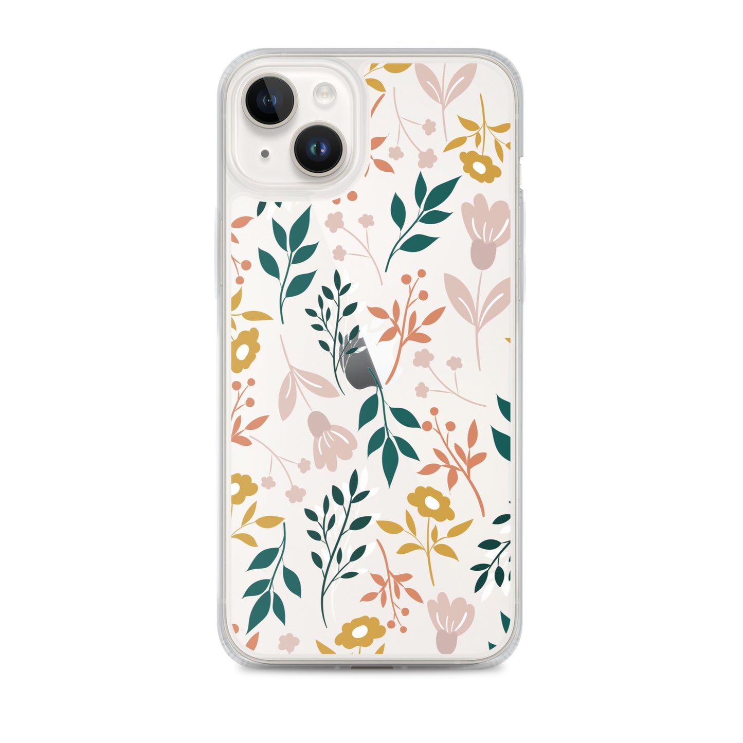 Botanical Leaves Clear iPhone 14 13 12 Pro Max Case, Plants Print Cute Aesthetic iPhone 11 Mini SE 2020 XS Max XR X 8 7 Plus Transparent
