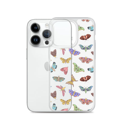 Butterfly Clear iPhone 14 13 12 Pro Max Case, Moth Transparent Print Cute Gift Aesthetic iPhone 11 Mini SE 2020 XS XR X 7 Plus 8 Cell Phone Starcove Fashion